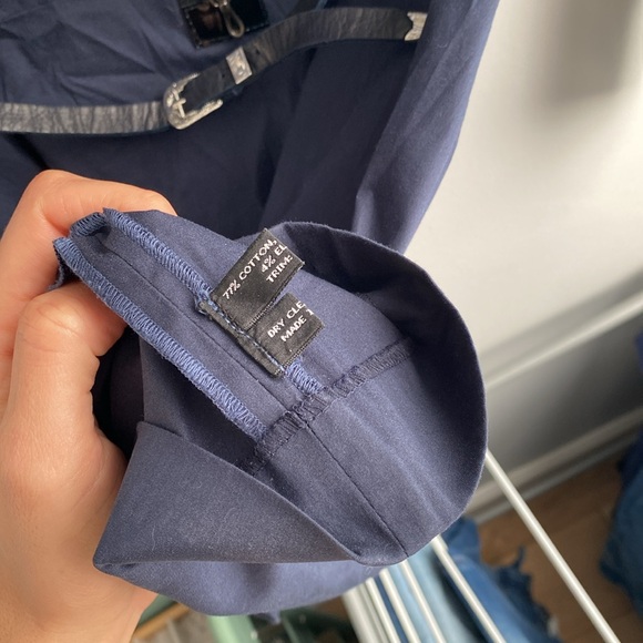 Marios Schwab Navy Belted Dress - Picture 15 of 16